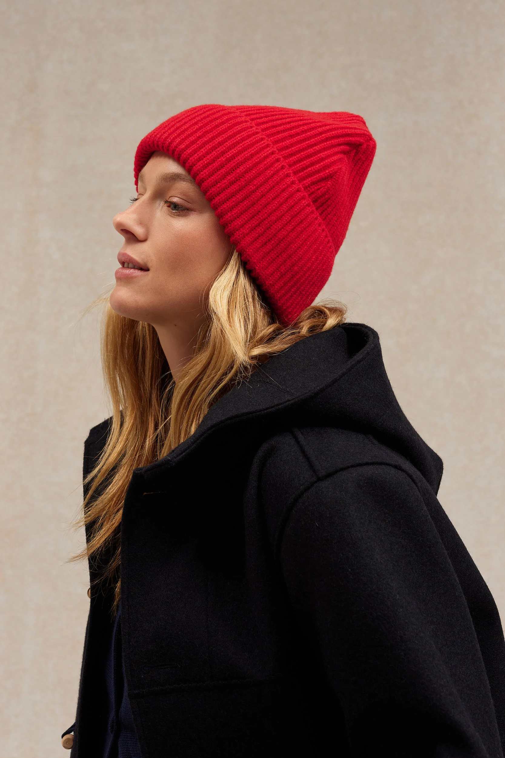 Bonnet extra doux mixte rouge