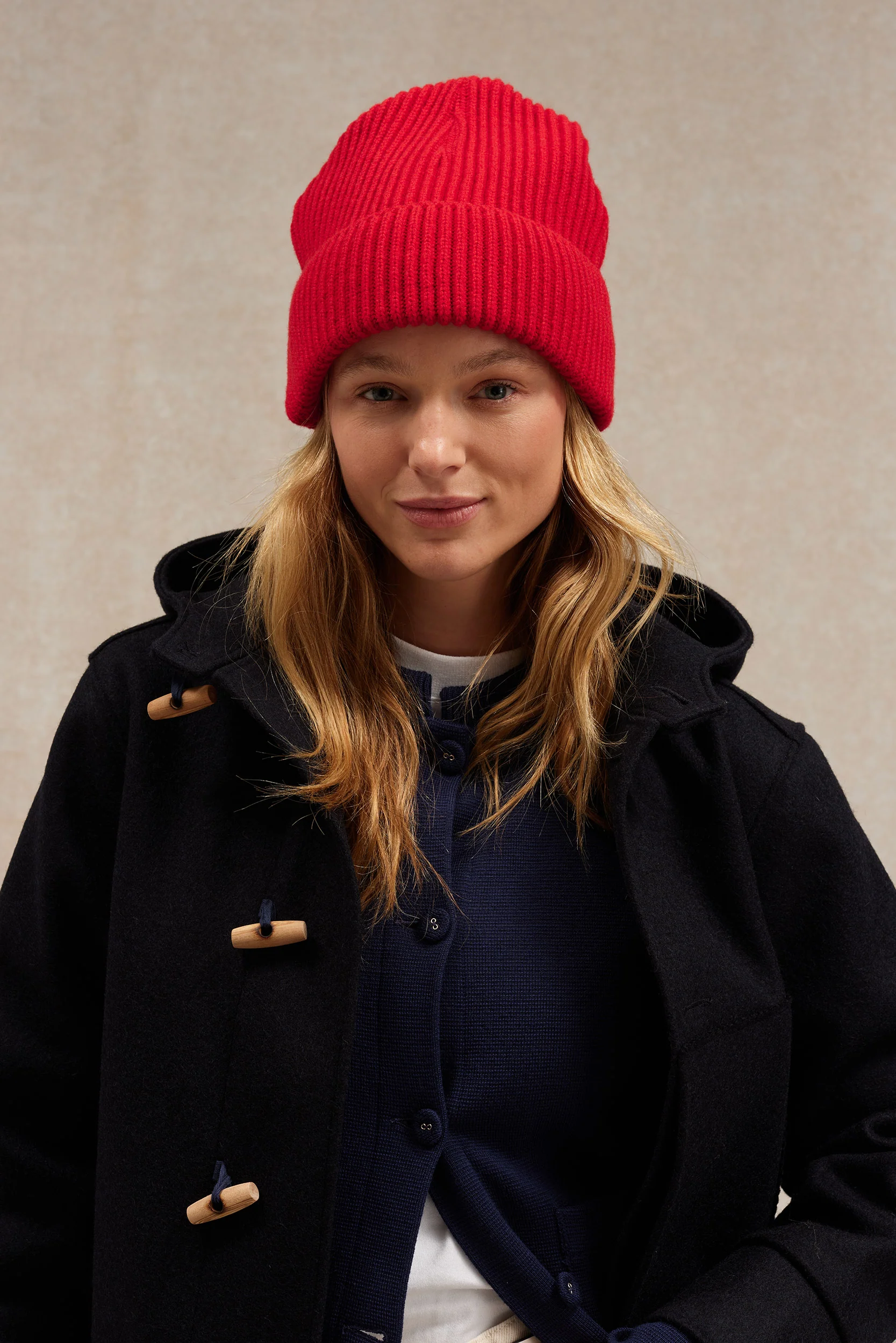 Bonnet extra doux mixte rouge - Image 2