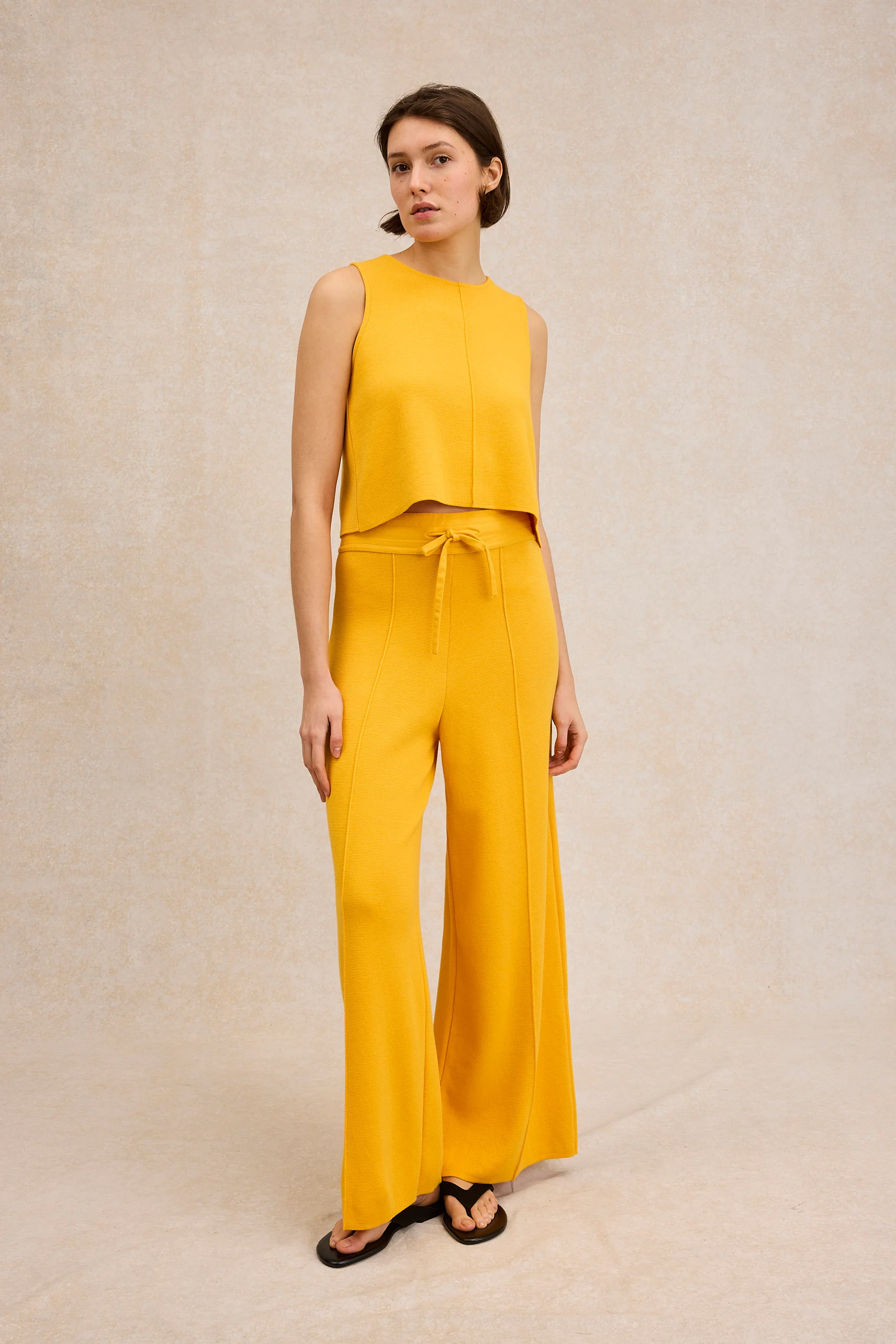 Débardeur Milano jaune soleil en coton pour femme - Image 3