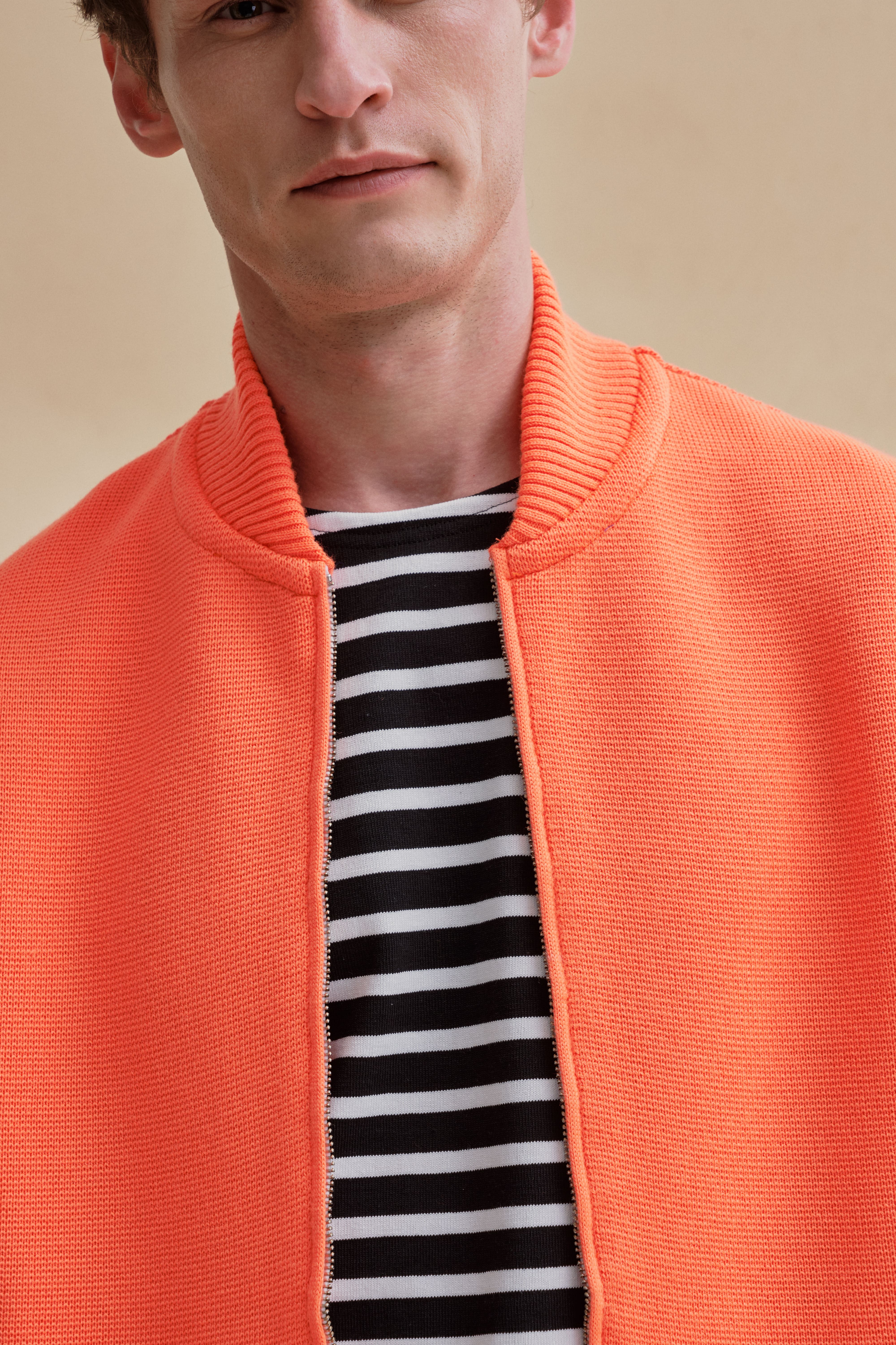 Gilet zippé orange Milano pour homme - Image 5