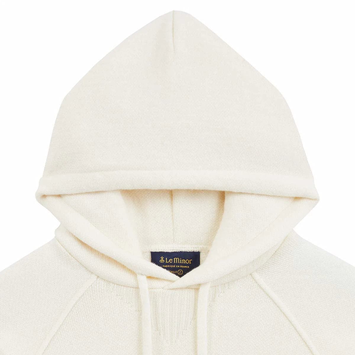 Hoodie écru en laine mérinos pour femme - Image 7
