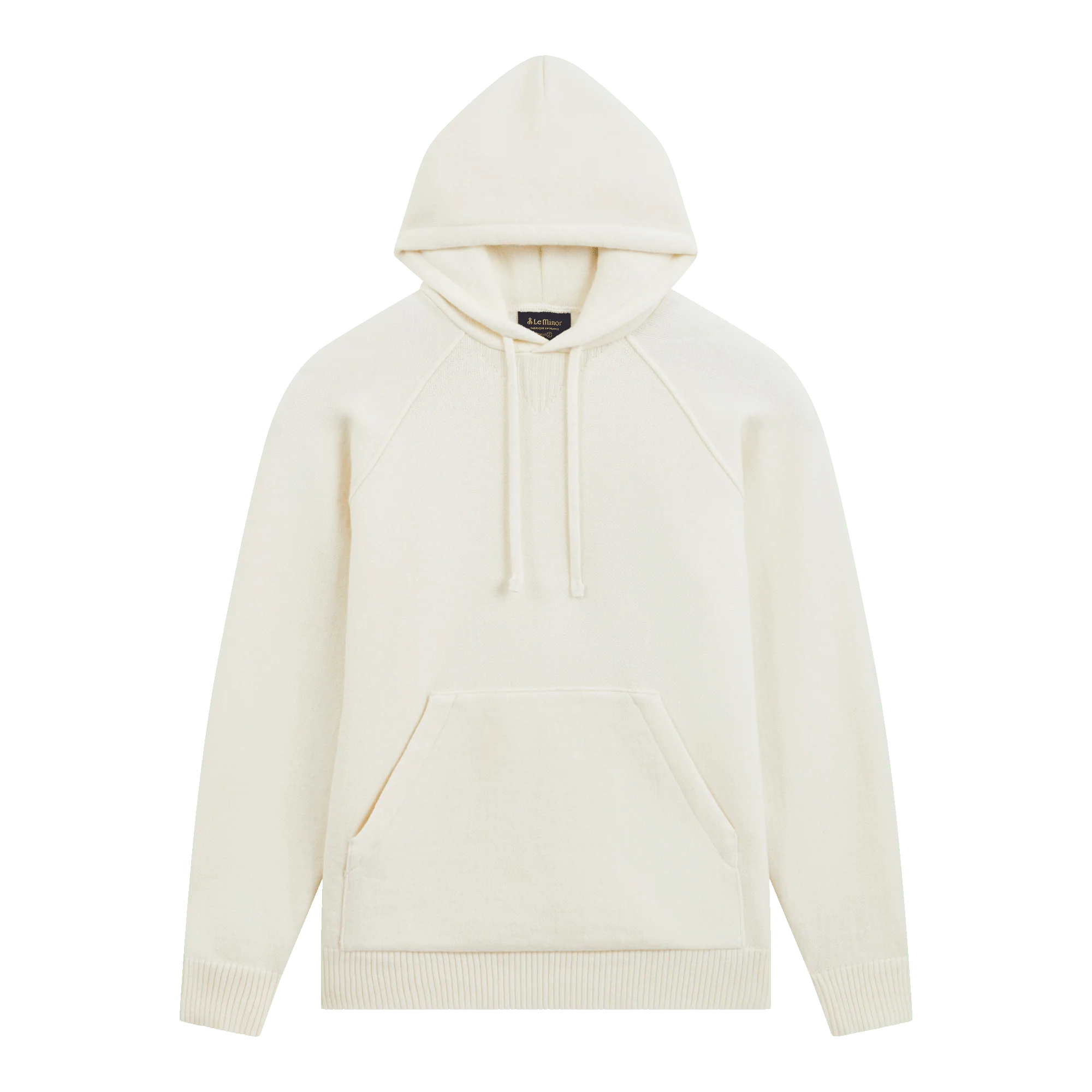 Hoodie écru en laine mérinos pour homme - Image 5