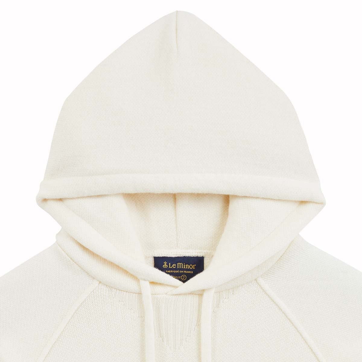 Hoodie écru en laine mérinos pour homme - Image 7