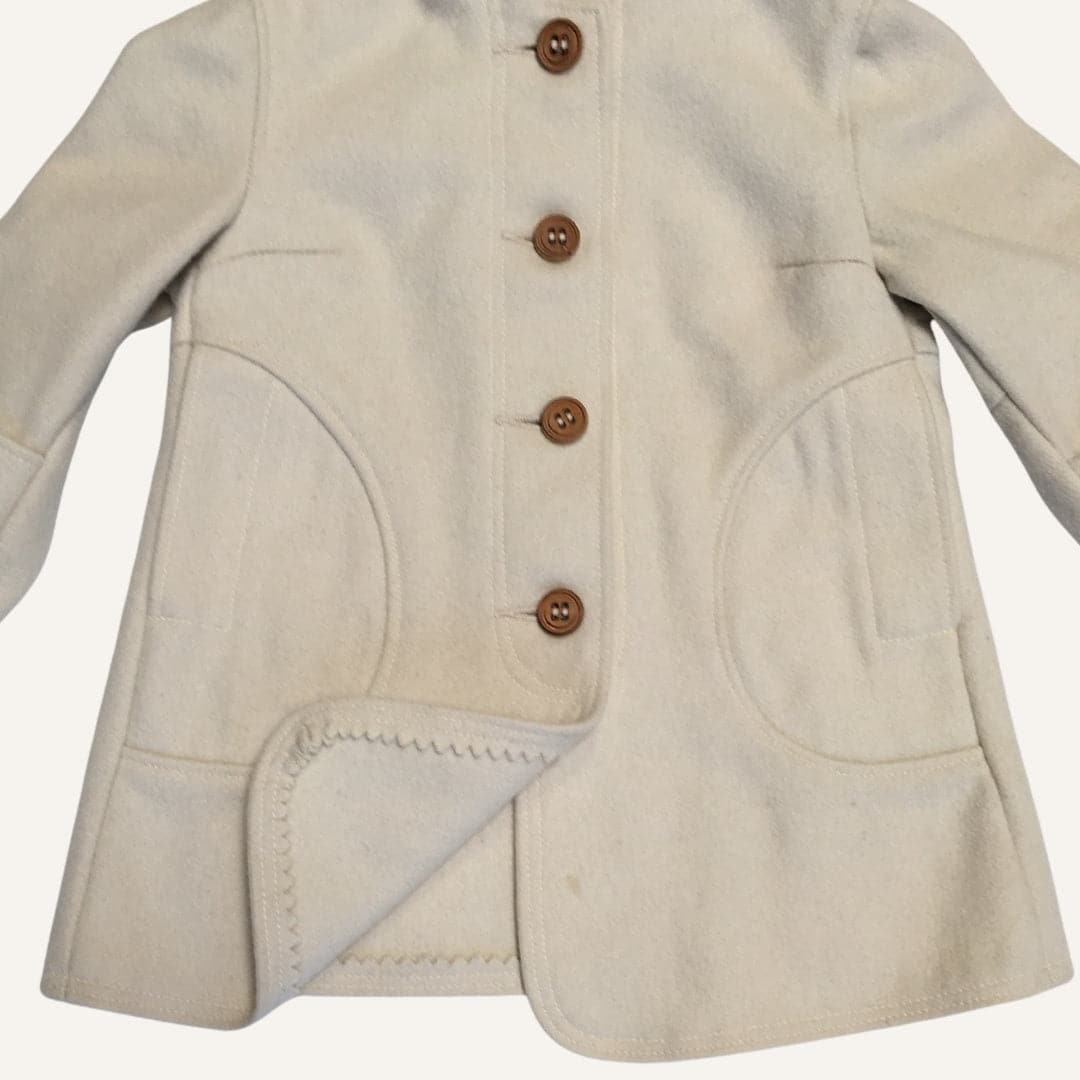 Manteau pour enfant écru à capuche - Seconde main - Image 2
