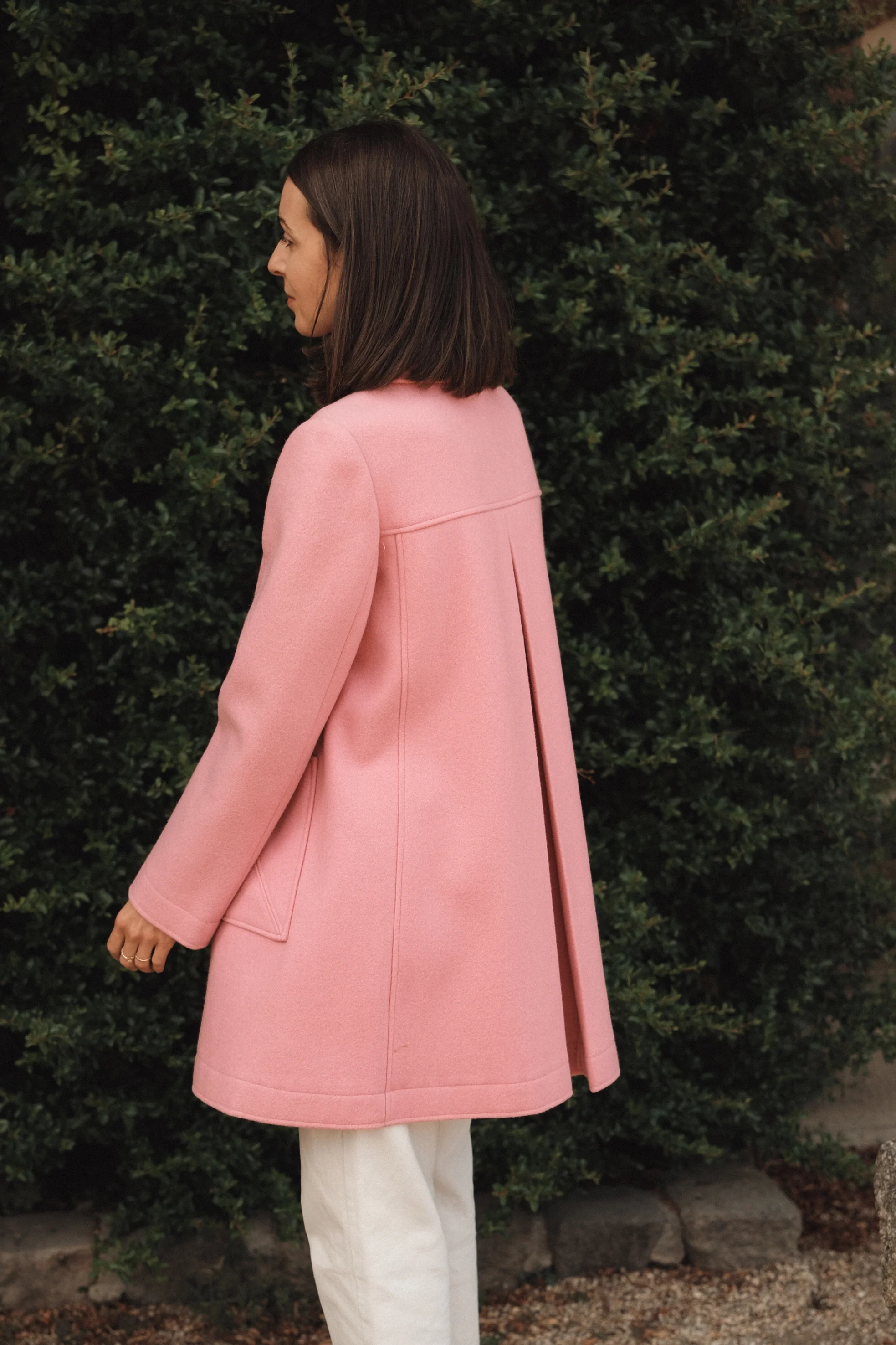 Manteau rose 1976 en laine et cachemire pour femme - Image 10