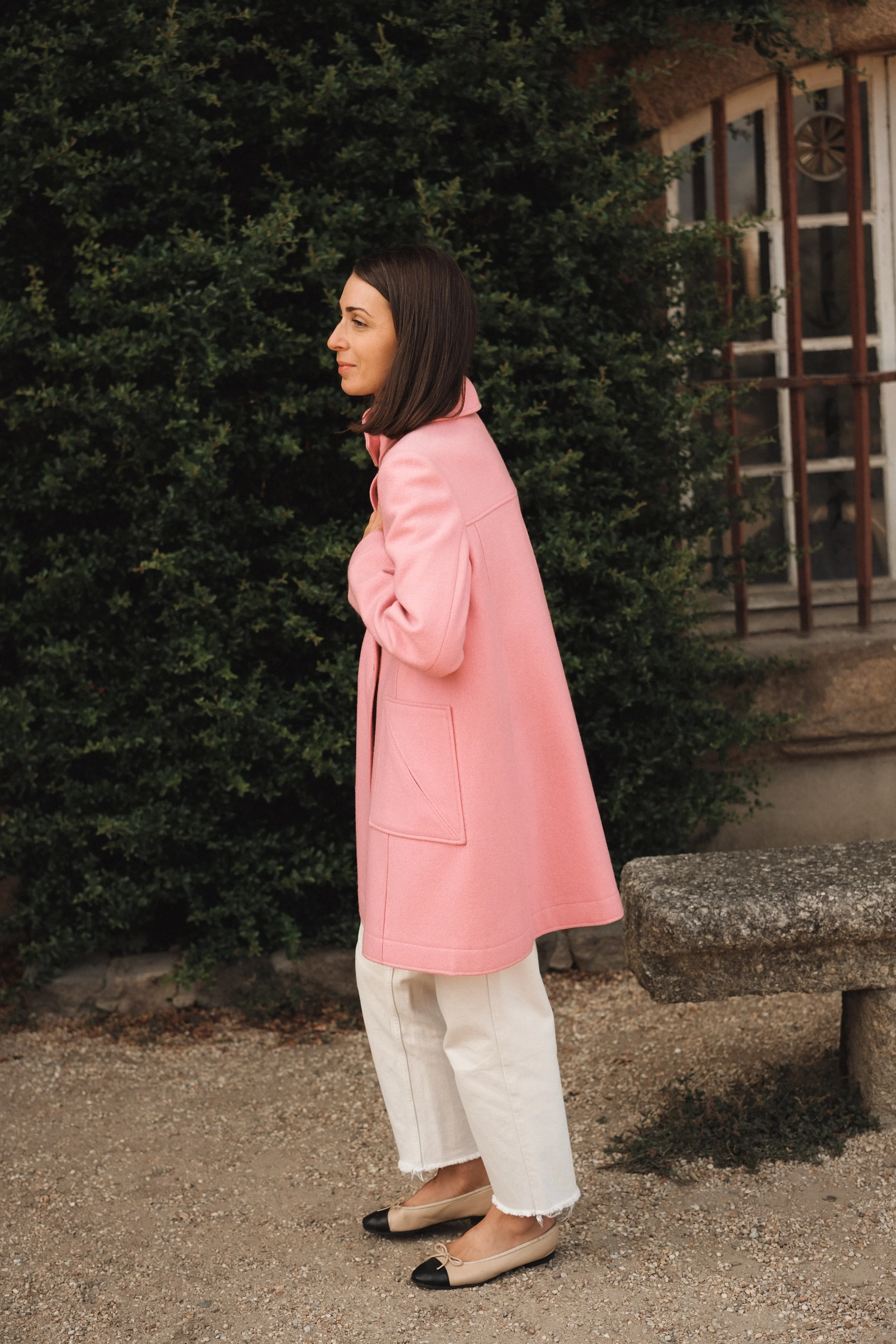 Manteau rose 1976 en laine et cachemire pour femme - Image 12
