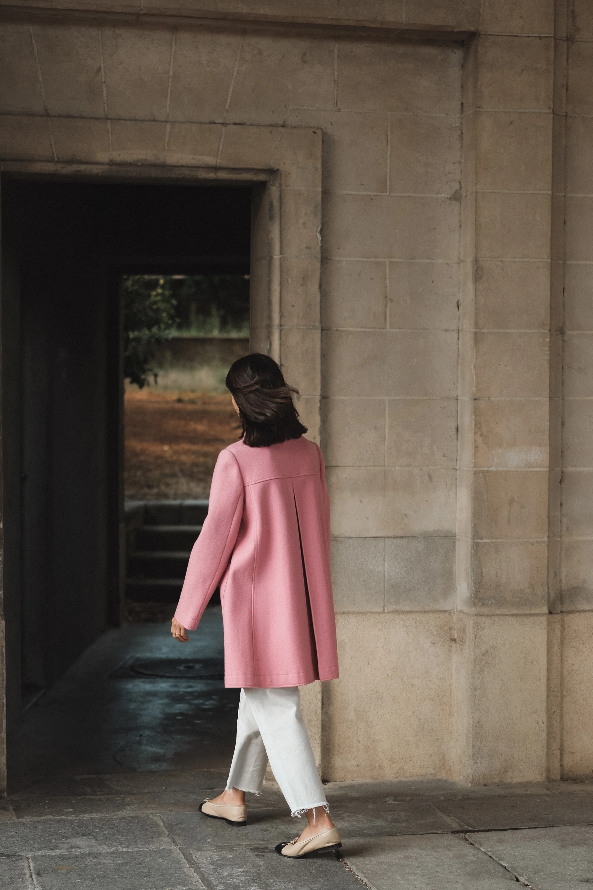 Manteau rose 1976 en laine et cachemire pour femme - Image 13