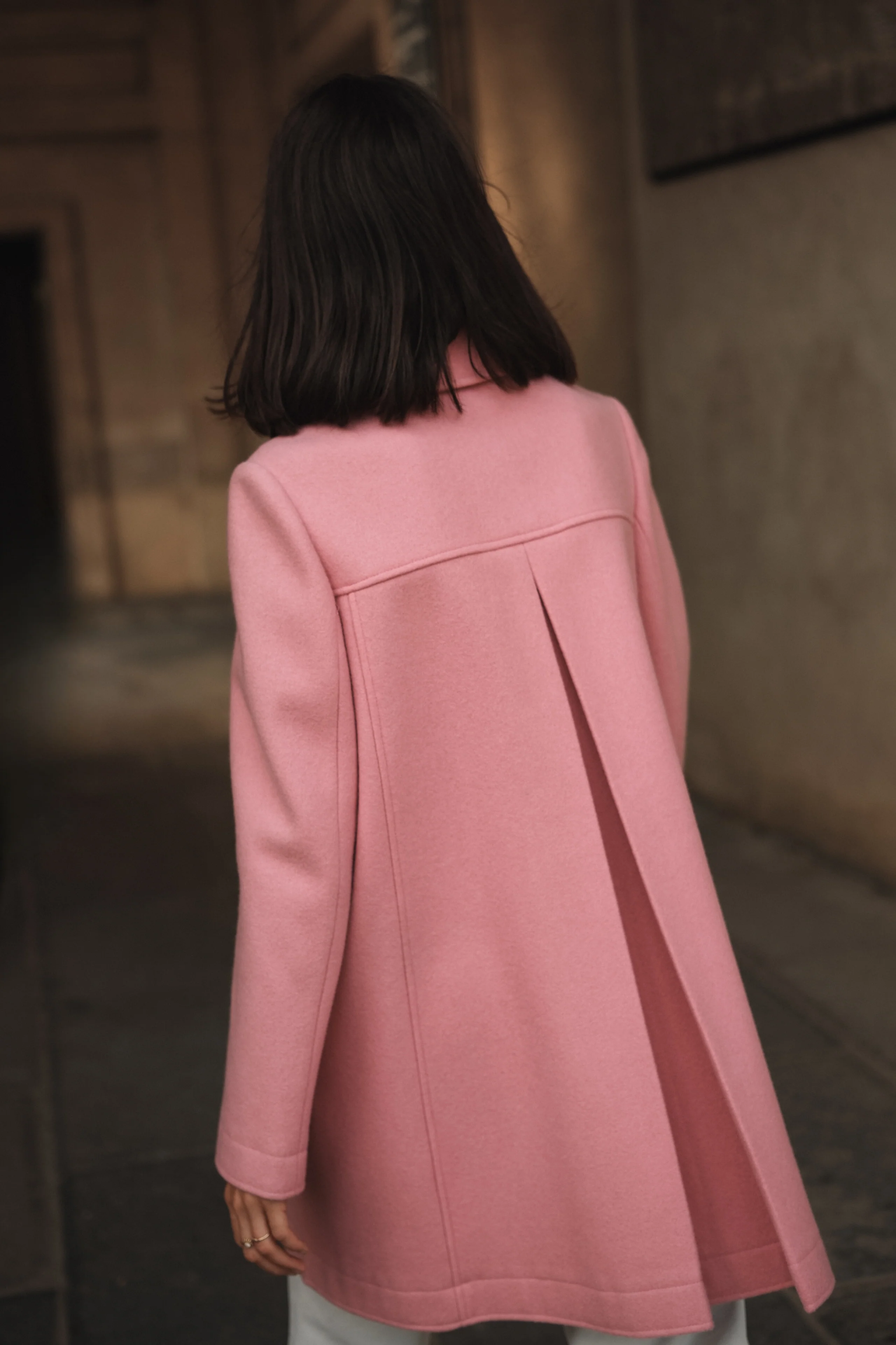 Manteau rose 1976 en laine et cachemire pour femme - Image 14