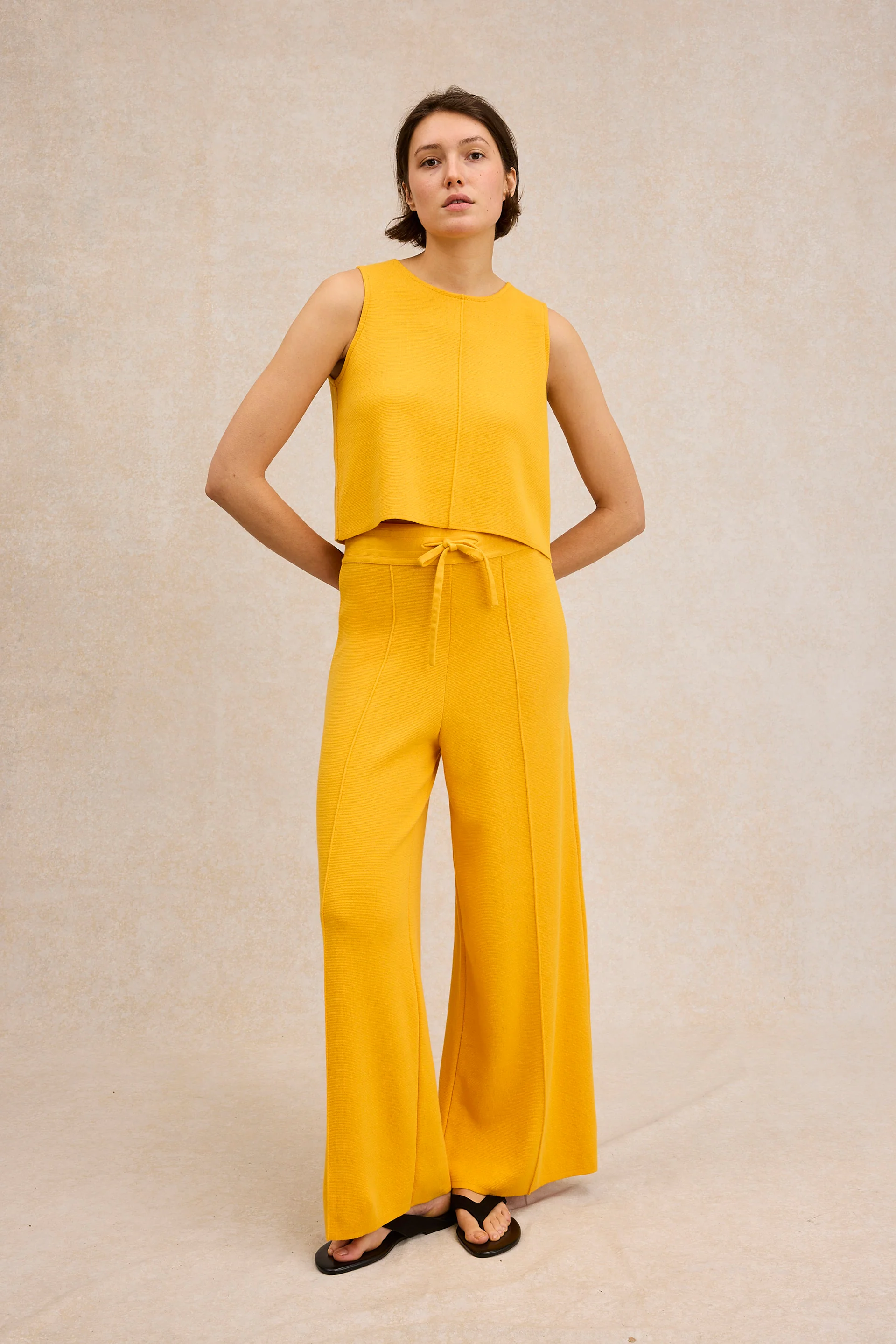 Pantalon de plage jaune en Milano pour femme - Image 3