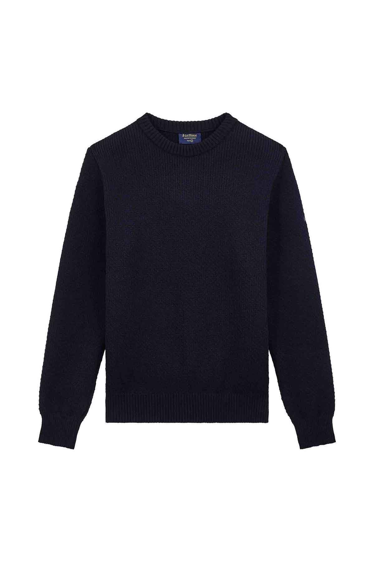 Pull col rond Norvégien bleu marine pour homme - Image 5