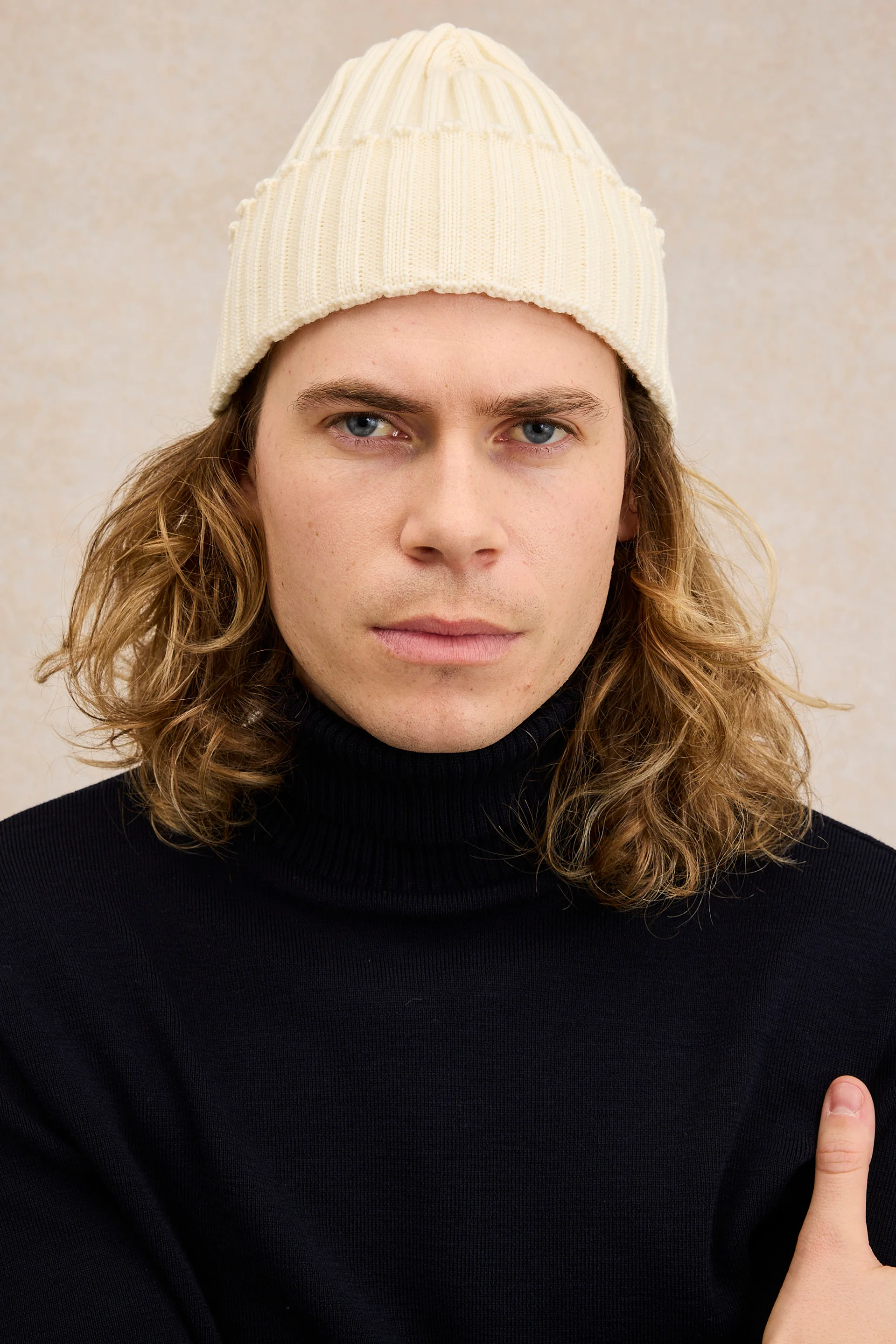 Pull col roulé Marine nationale bleu marine en laine mérinos pour homme - Image 2