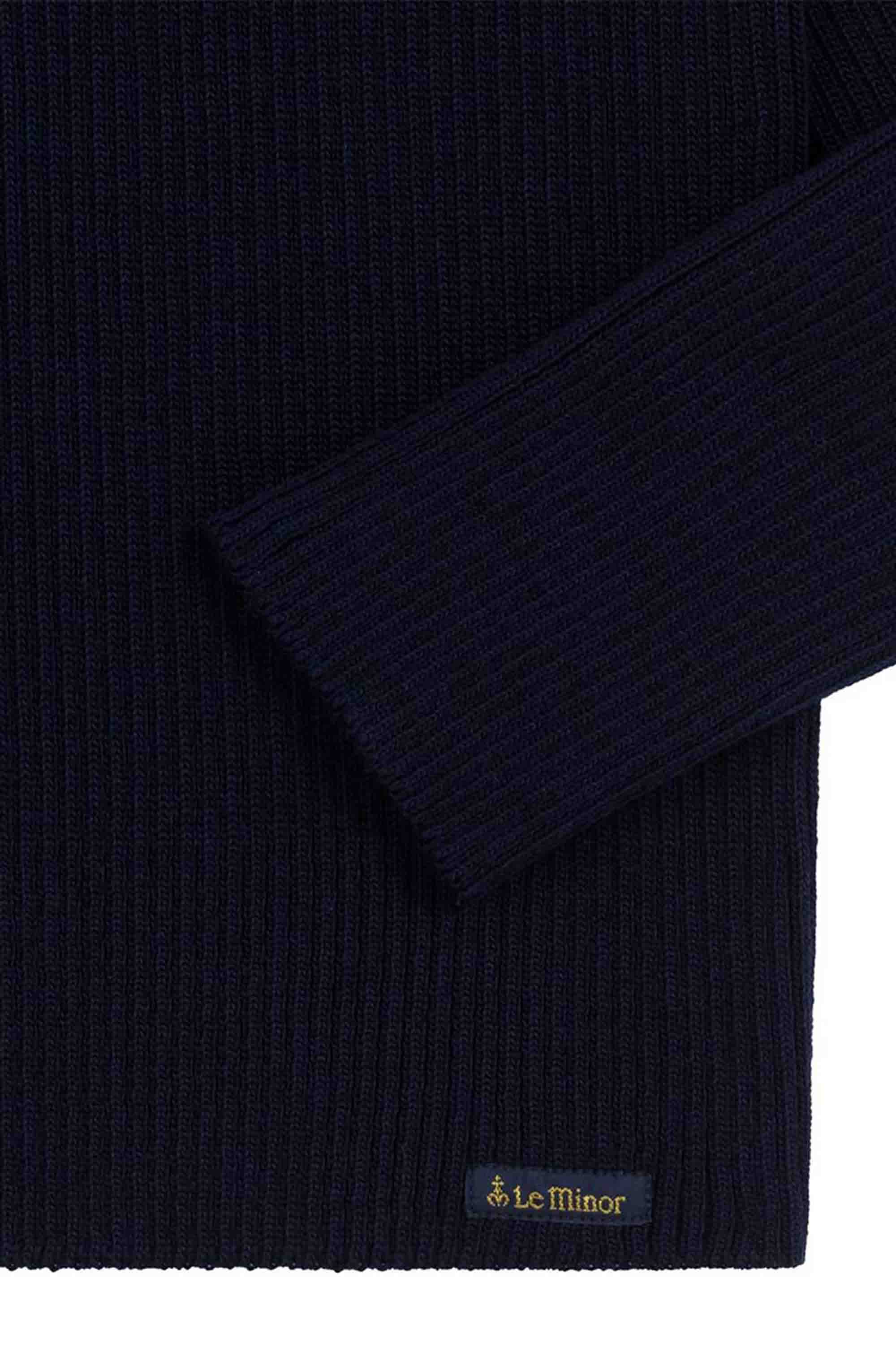 Pull bleu marine d'inspiration militaire pour homme - Image 5