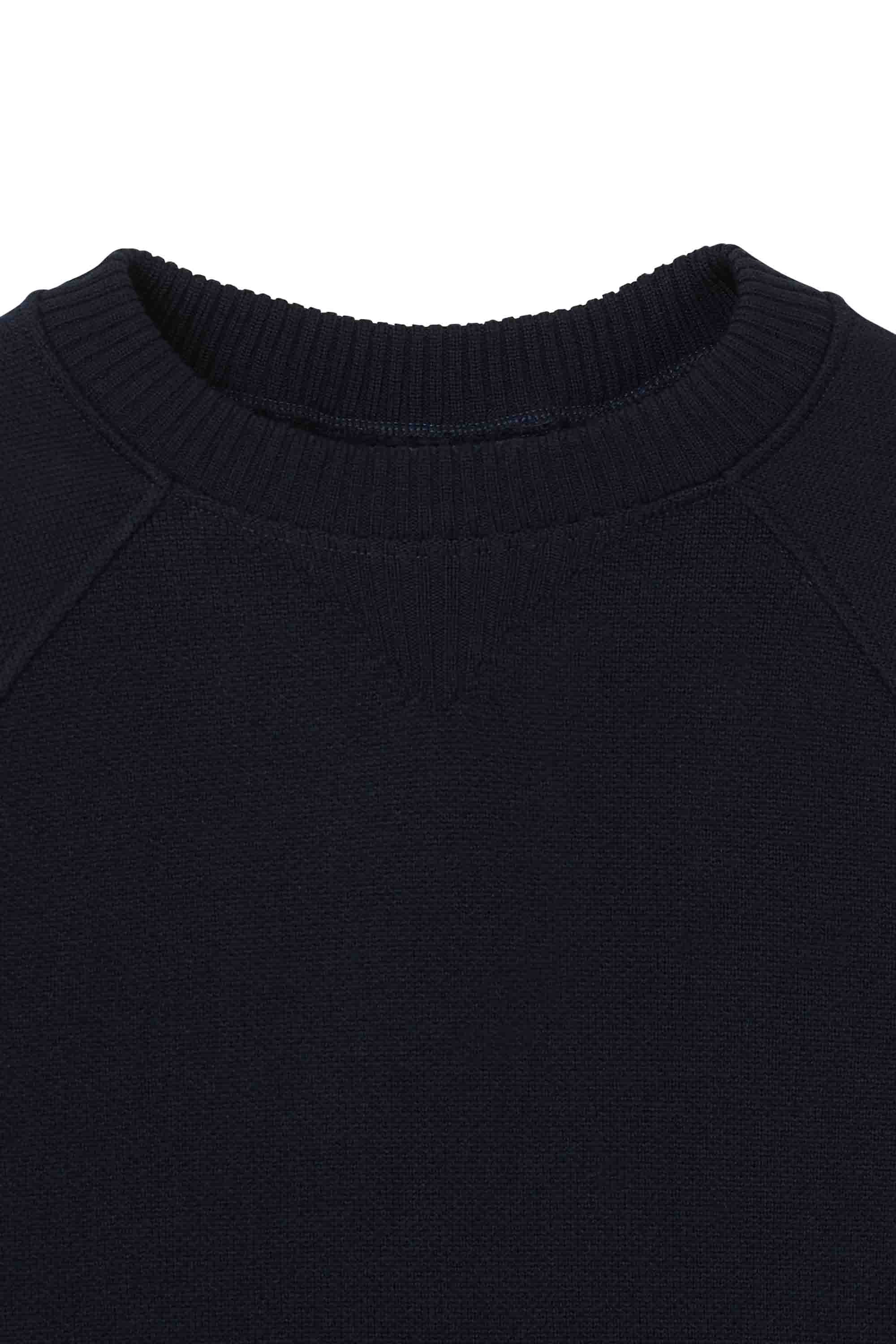 Sweat bleu marine en laine mérinos pour homme - Image 5